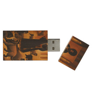 Clé USB Daniel dans le Lions Den Wooden Flash Drive