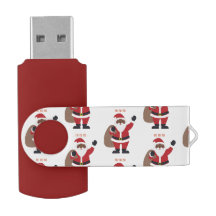 Disque flash USB Black Santa Claus afro-américain