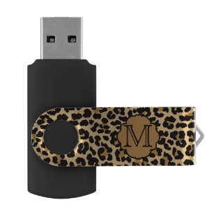 Clé USB Lecteur de pouce USB Monogram Empreinte de léopard