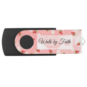 Clé USB Marcher par Faith Cute Strawberries   Lecteur Flas