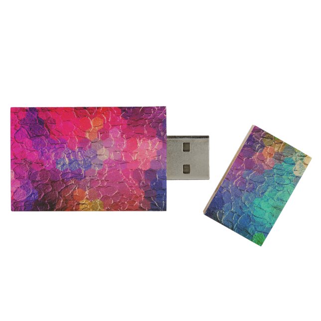 Clé USB Peinture Abstraite | Coloré dynamique (Ouvert)