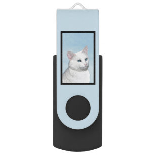 Clé USB Cuisine kawaii chien/chat animal de compagnie blan