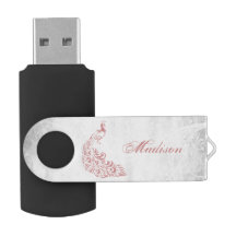 Pink Peacock Personnaliser USB Flash Drive