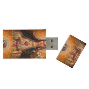 Clé USB Sainte-mère Marie Coeur immaculé, foi catholique,
