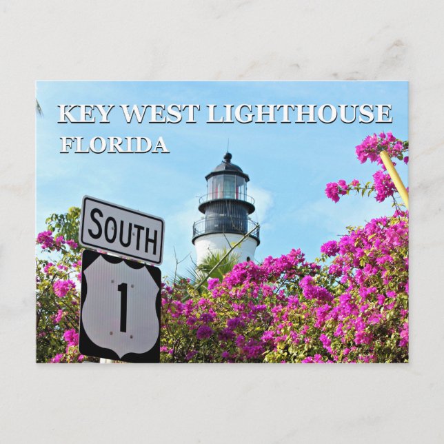 Clé West Lighthouse, Floride Carte postale (Devant)