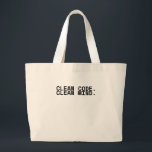 Clean Code Clean Mind Minimalist Jumbo Tote Bag<br><div class="desc">The heavy-duty carry-all for tactical setups. An oversized, durable tote bag designed for hauling laptops, notebooks, and hardware to your next deep work zone.</div>