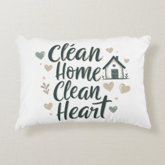 Clean Home Clean Heart| Coussin de vie minimaliste