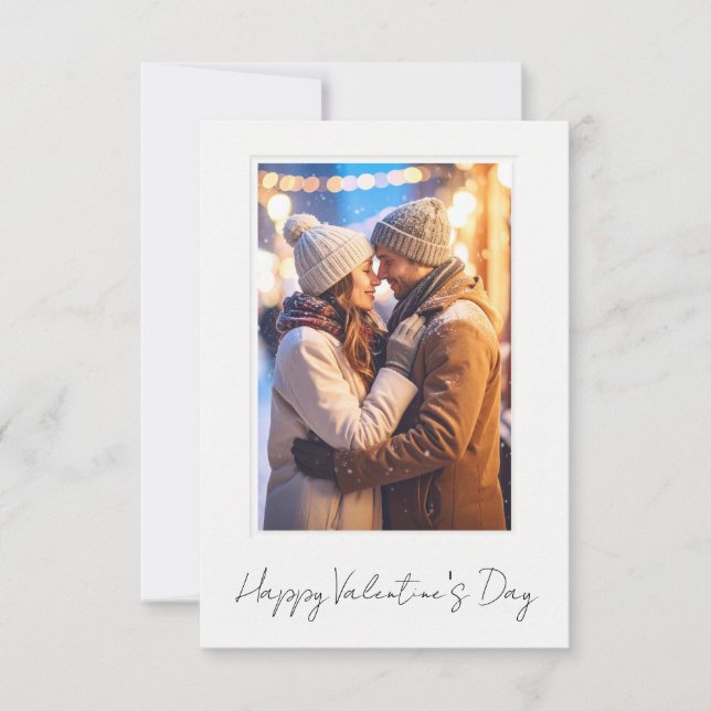 Clean & Simple Happy Valentine’s Day Flat Card (Devant)