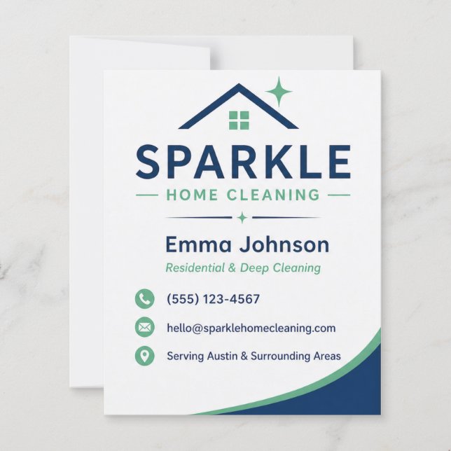 Cleaning Service Business Card (Devant)