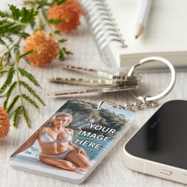 CLEAR ! 🔑 Porte-clés en acrylique – Ajouter une i (Devant droit)