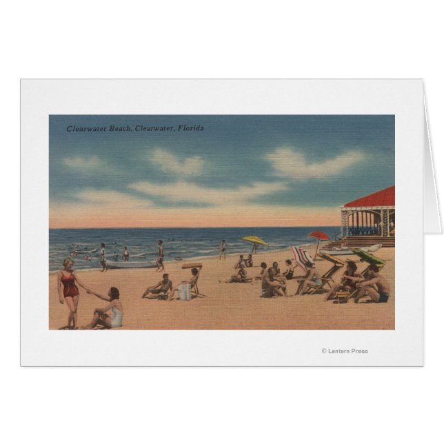 Clearwater, Floride - Vue de Clearwater Beach (Devant horizontal)