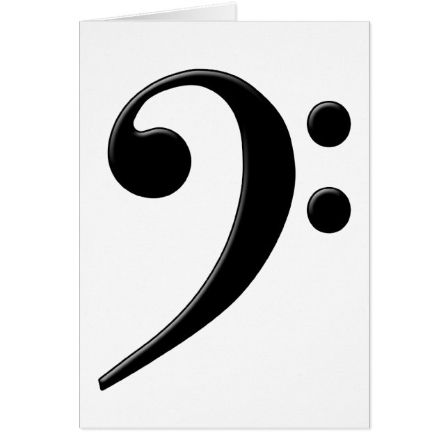 Clef basse - symbole de musique de clef de F (Devant)