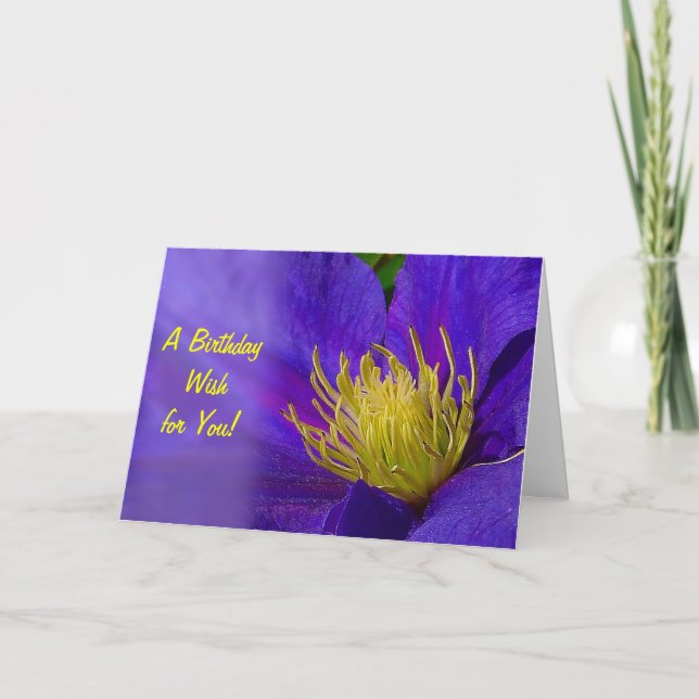 Clematis Carte de voeux d'anniversaire (Devant)