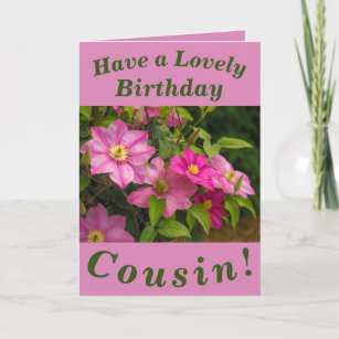 Cartes Rose Le Cousin D Anniversaire Zazzle Fr