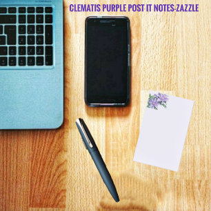 Clematis Purple Post-It Notes