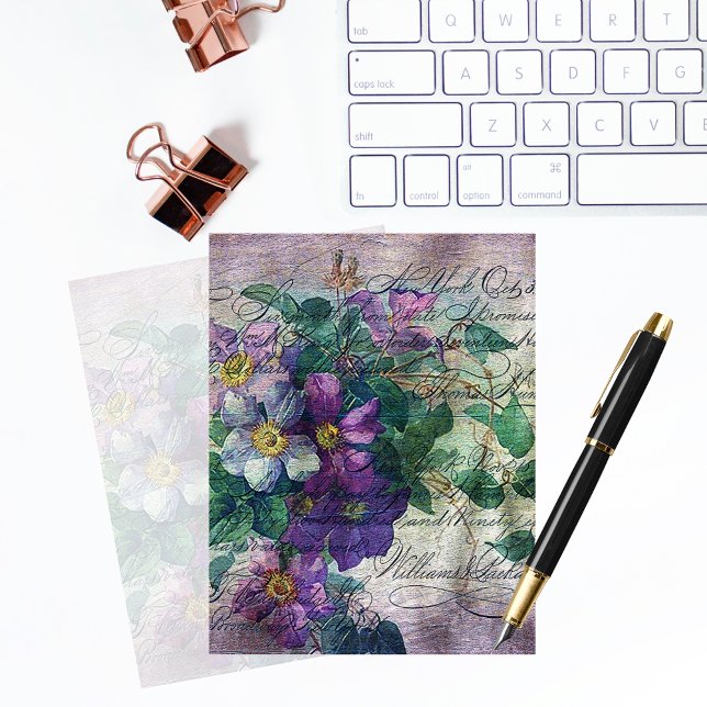 Clematis Vine Écriture Ephémère Scrapbook (Créateur téléchargé)