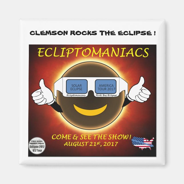 CLEMSON ECLIPSE MAGNET (Devant)