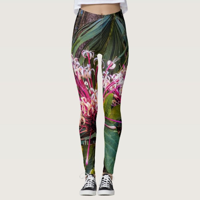 Clerodendrum Starburst Fleurs Leggings (Devant)