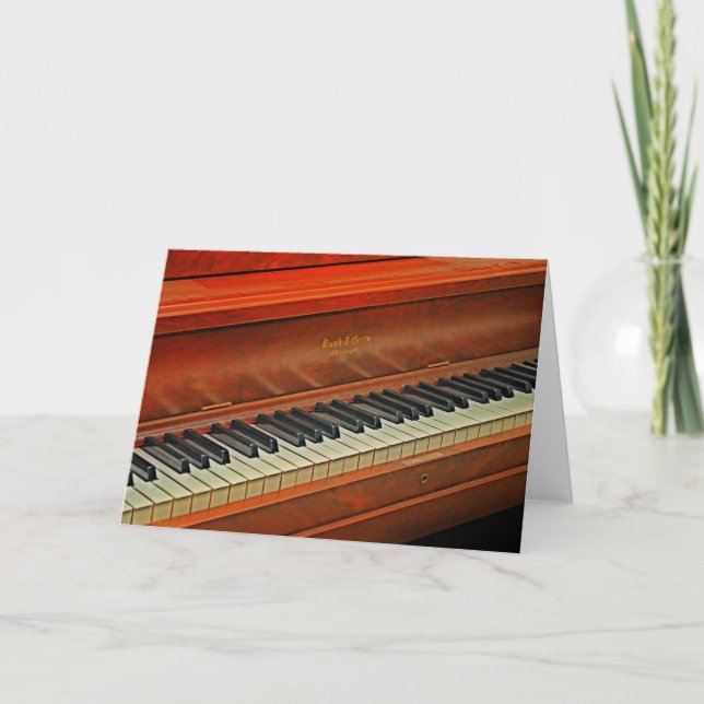 Clés de piano Carte de voeux personnalisable (Devant)
