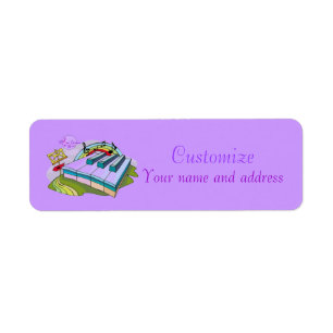 Clés de piano colorées Étiquettes de adresse perso