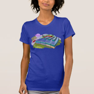 Clés de piano colorées Lapis T-shirt Jersey Bleu B