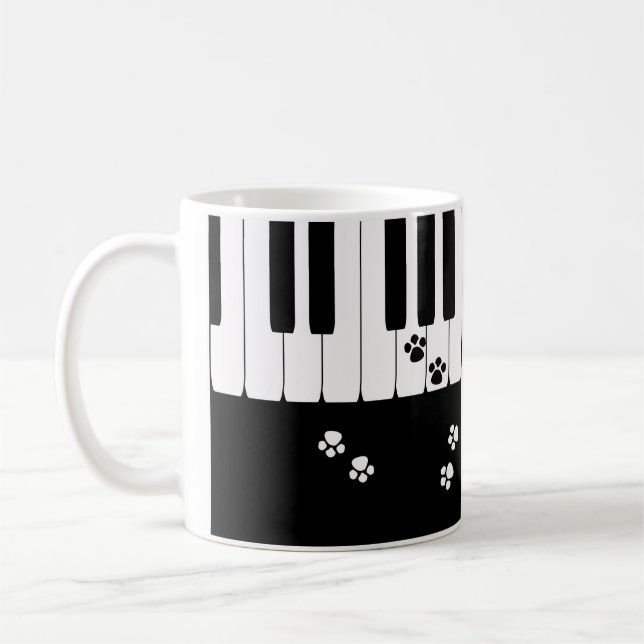 Clés de piano et pattes de chat pattes tasse de ca (Gauche)
