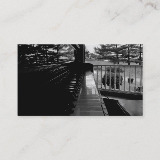 CLÉS de PIANO - modèle de carte de visite (Devant)