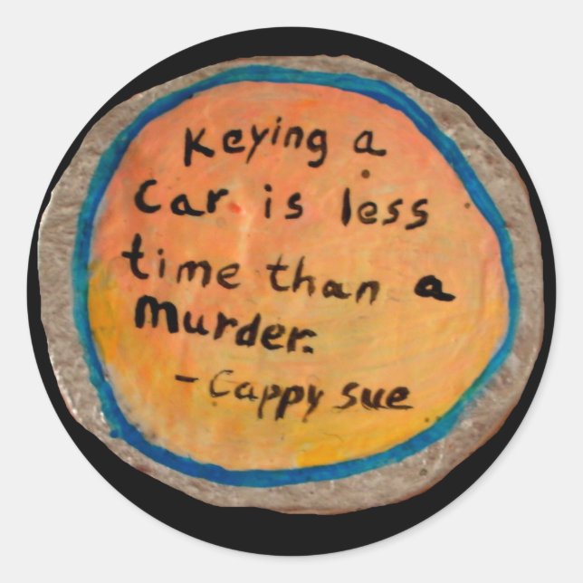 Clés de voitures et autocollants de meurtre (Devant)