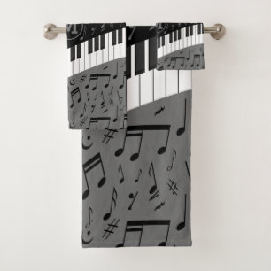 Clés décorées d'un monogramme de piano de courb