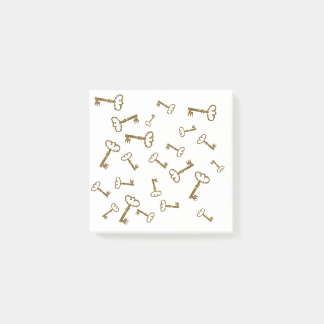 Clés dorées, touches vintages Post-it Note (Devant)