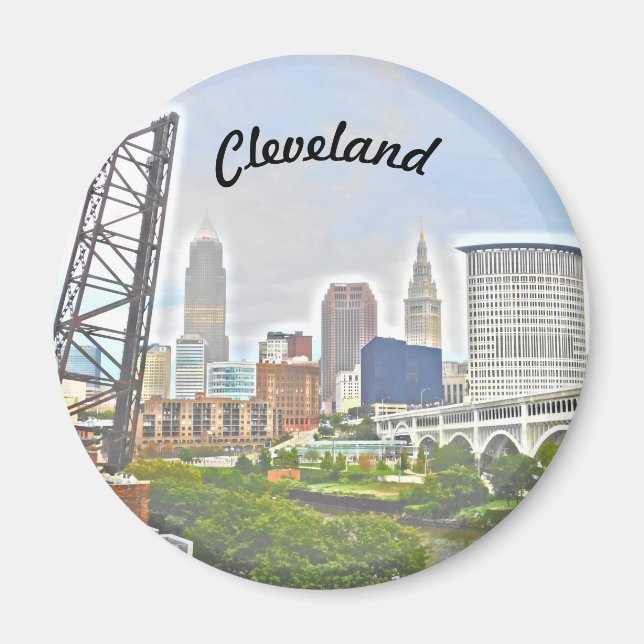 Cleveland Essence (vue de la rive) Magnet (Devant)
