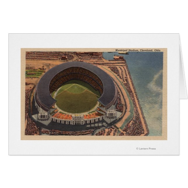 Cleveland, OH - Aérien de baseball municipal (Devant horizontal)