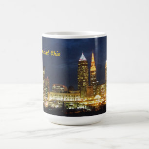 Cleveland, OH Éclairage nocturne Mug
