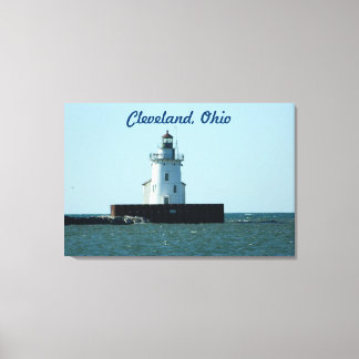 Cleveland, OH Lighthouse Enveloppé toile Impressio
