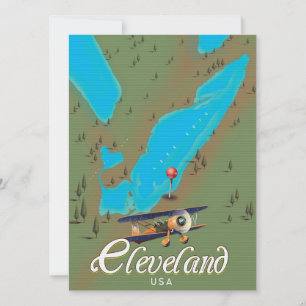 Cleveland, Ohio vintage Travel poster art