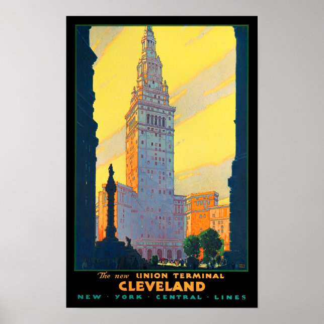 Cleveland vintage travel poster (Devant)