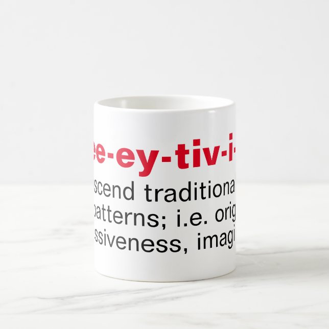 Clever [ kree-ey-tiv-i-tee] Mug de café (Centre)