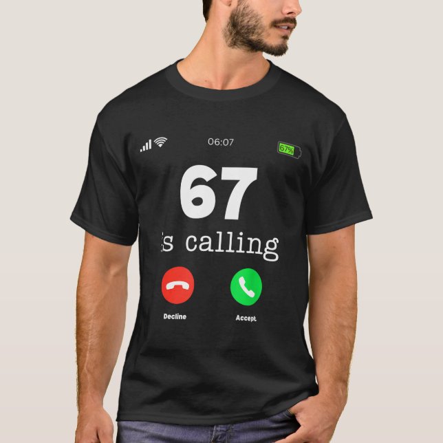 Clic 67 appelle T-shirt drôle Six Sept Meme  (Devant)