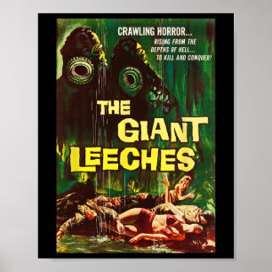 Clic de sangsues géantes Halloween Monster Poster