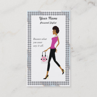 Client chic, carte de visite personnel de client