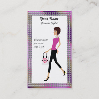 Client chic, carte de visite personnel de client