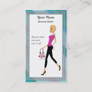 Client chic, carte de visite personnel de client
