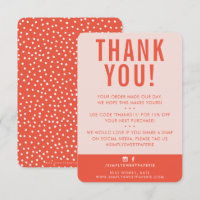 CLIENT MERCI moderne mignon rose pâle orange