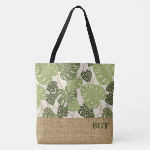 Cliff Hanger Hawaii Monstera Monogram Beach Sac