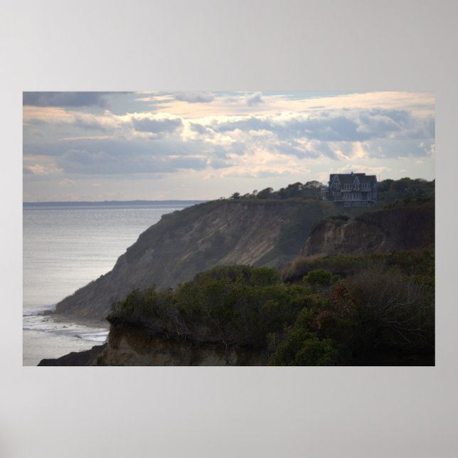 Cliffside Waterscape Photo Poster (Devant)