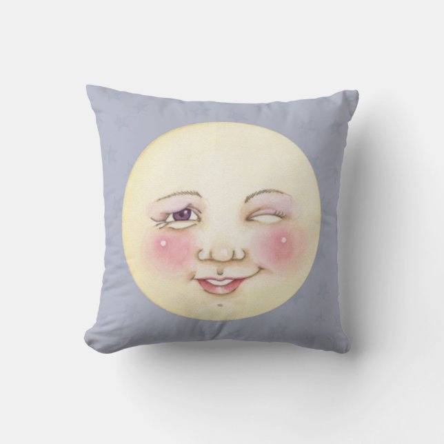 Clignant de l'oeil la lune - coussin (Recto)