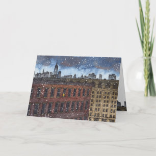 "Clignotement carte de Noël de feu"