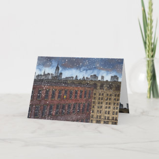 "Clignotement carte de Noël de feu"