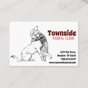 Clinique animale 3 Carte de visite de taille europ