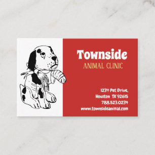 Clinique animale Carte de visite de taille europée